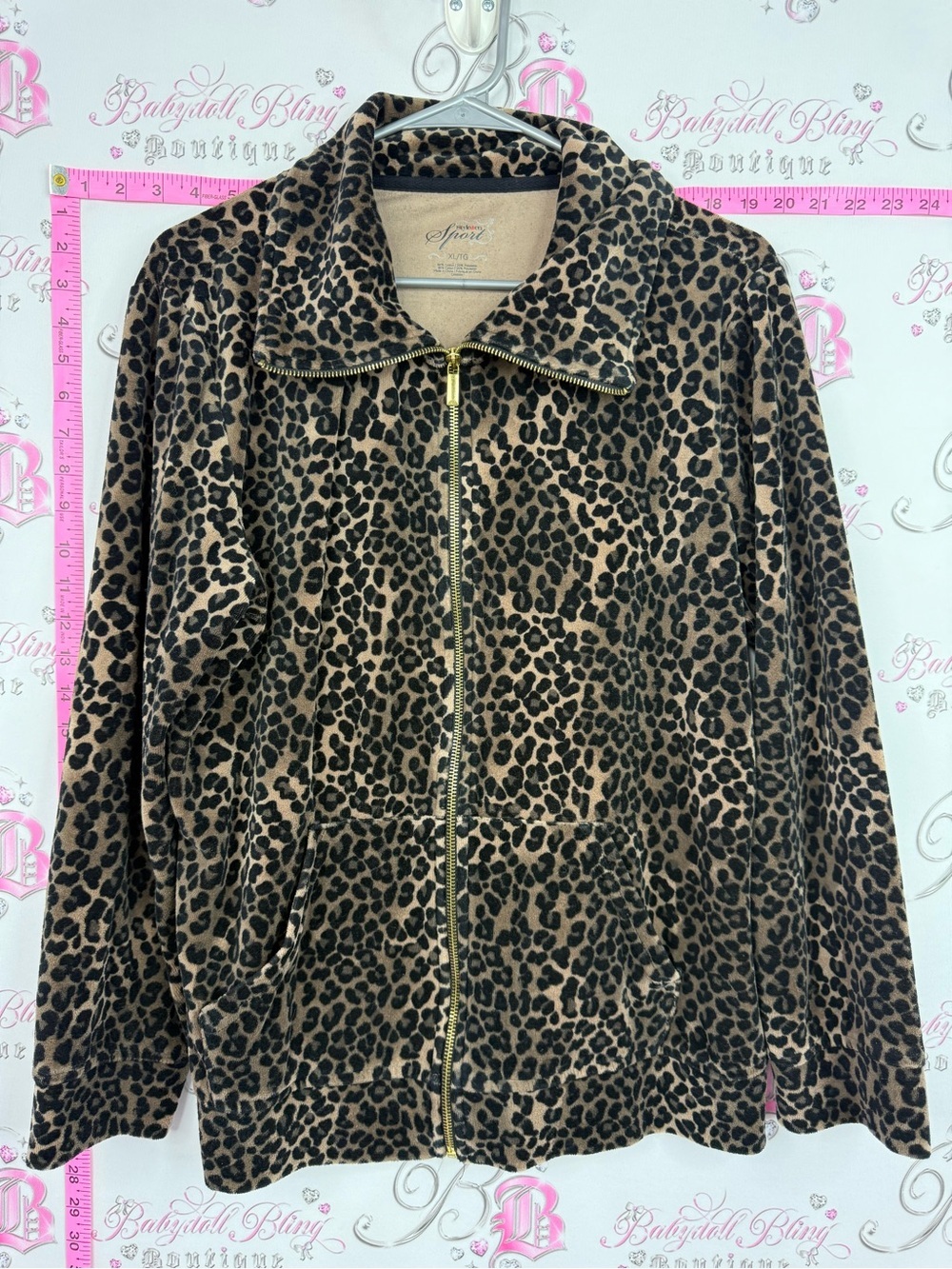 Style & Co. Leopard Print Zip-Front Bomber Jacket - Brown/Black